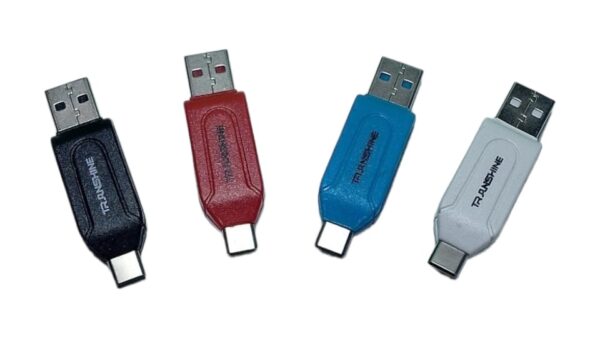 Adaptador para transferir datos y lector de Micro SD y CARD  de USB 2.0 a C