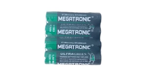 Caja de pilas  AAA de 1.5vt de la marca  MEGA TRONIC  24pz