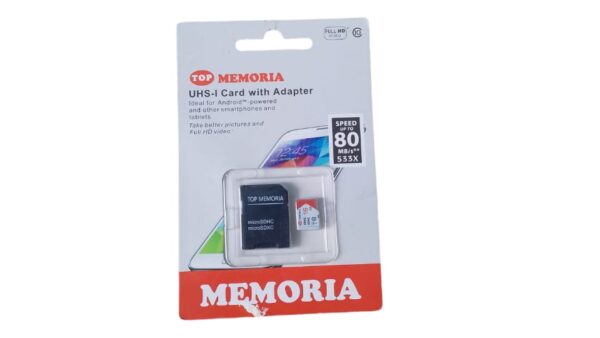 Micro SD  de 16GB clase 10 con adaptador CARD