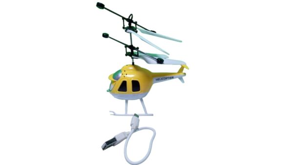 Helicóptero con sensor de proximidad recargable