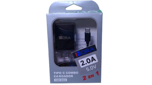 Combo cargador tipo C  de 2.0 A a 5vt - Imagen 2