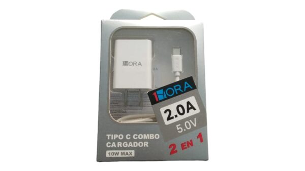 Combo cargador tipo C  de 2.0 A a 5vt - Imagen 3