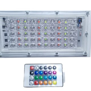 Luminaria LED  Reflector de Colores con Control Remoto 50w, 120vt